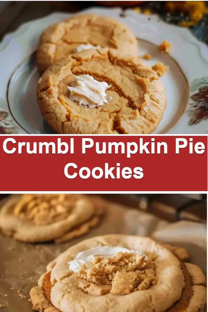 Freshly baked Crumbl pumpkin pie cookies with autumn spices