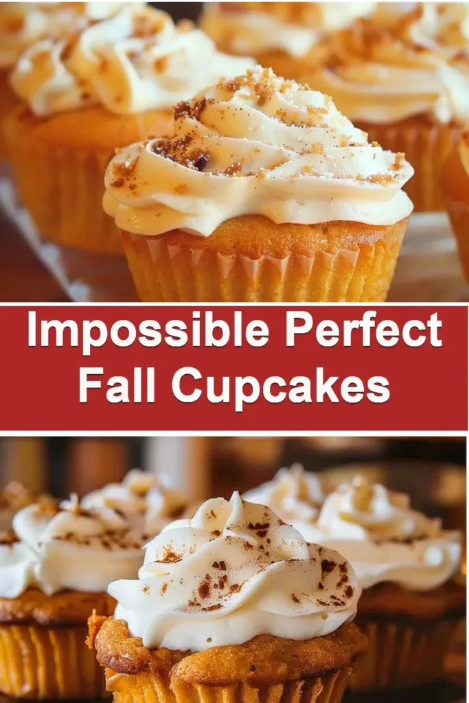 Delicious fall cupcakes decorated with autumn themes and flavors