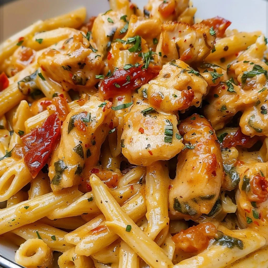 Delicious Marry Me Chicken Pasta dish with creamy sauce and herbs
