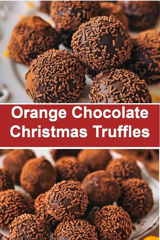 Orange chocolate truffles for Christmas dessert