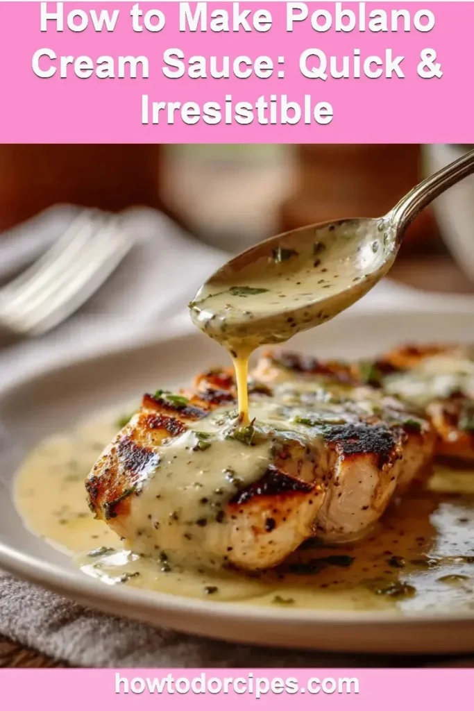 Poblano cream sauce drizzled over grilled chicken and vegetables.