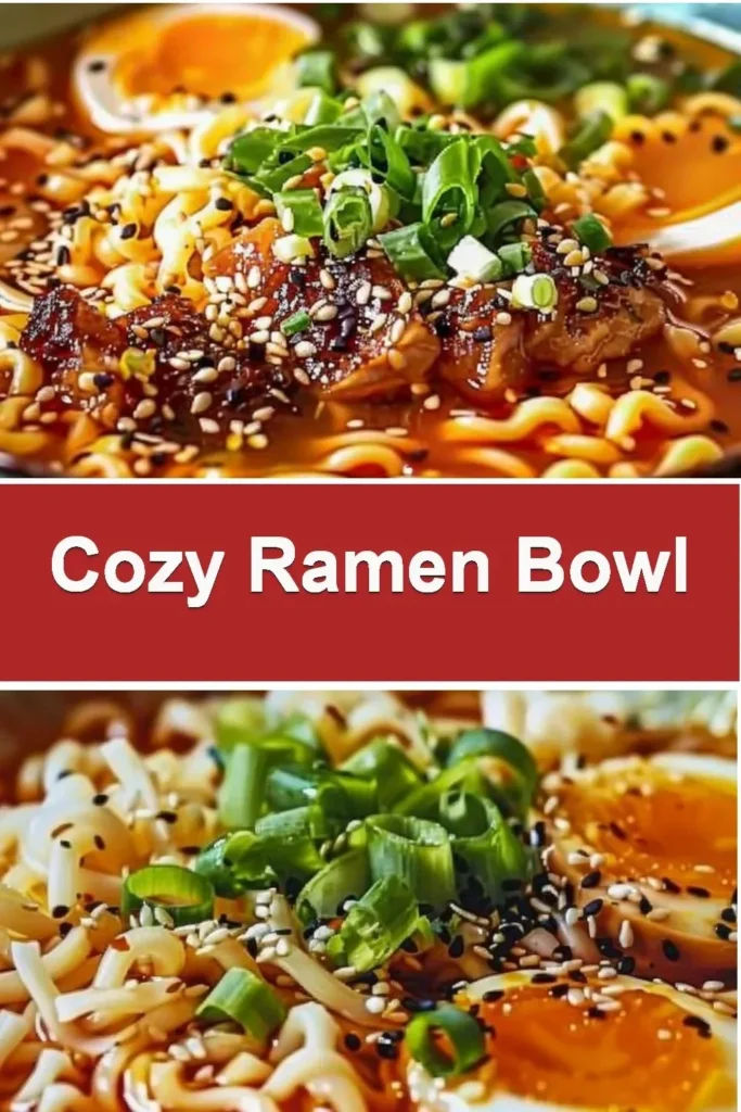 Bowl of quick and easy ramen noodles for a cozy night in