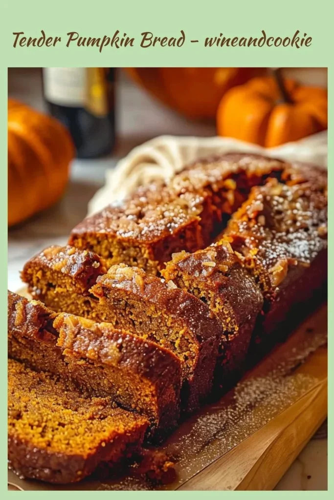 Tender pumpkin bread fresh out of the oven, moist and delicious, perfect for fall.
