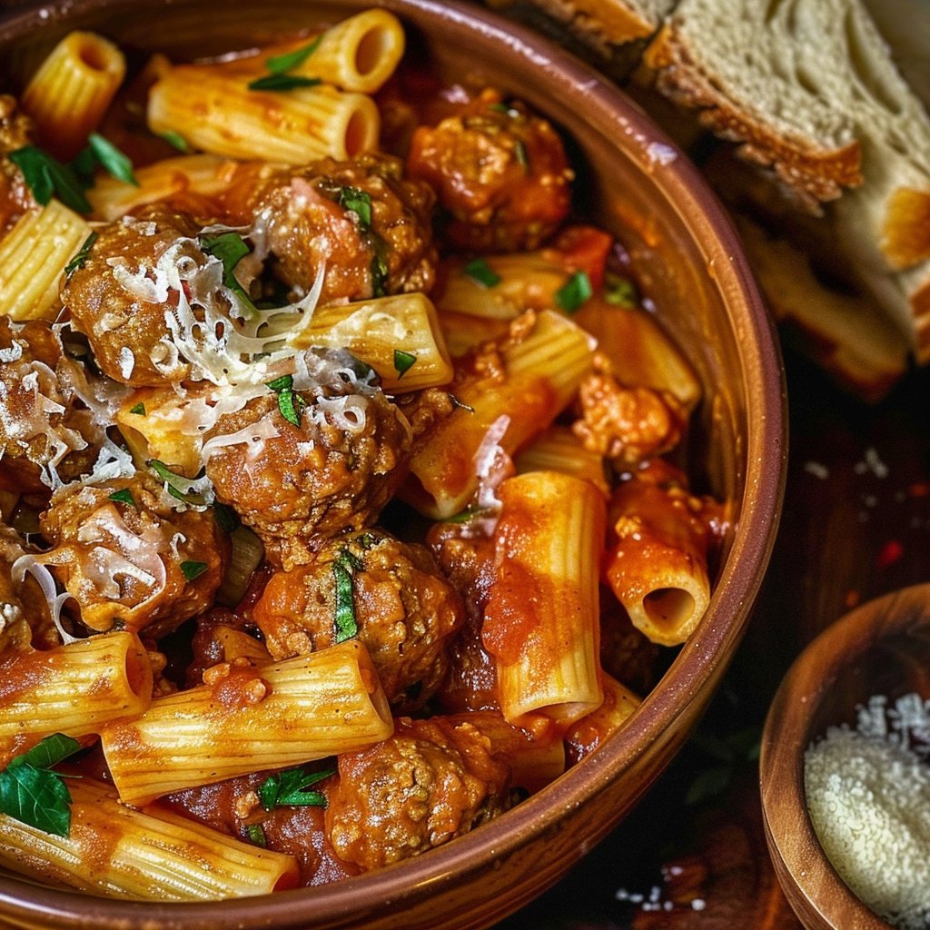 Easy Instant Pot Rigatoni and Meatballs