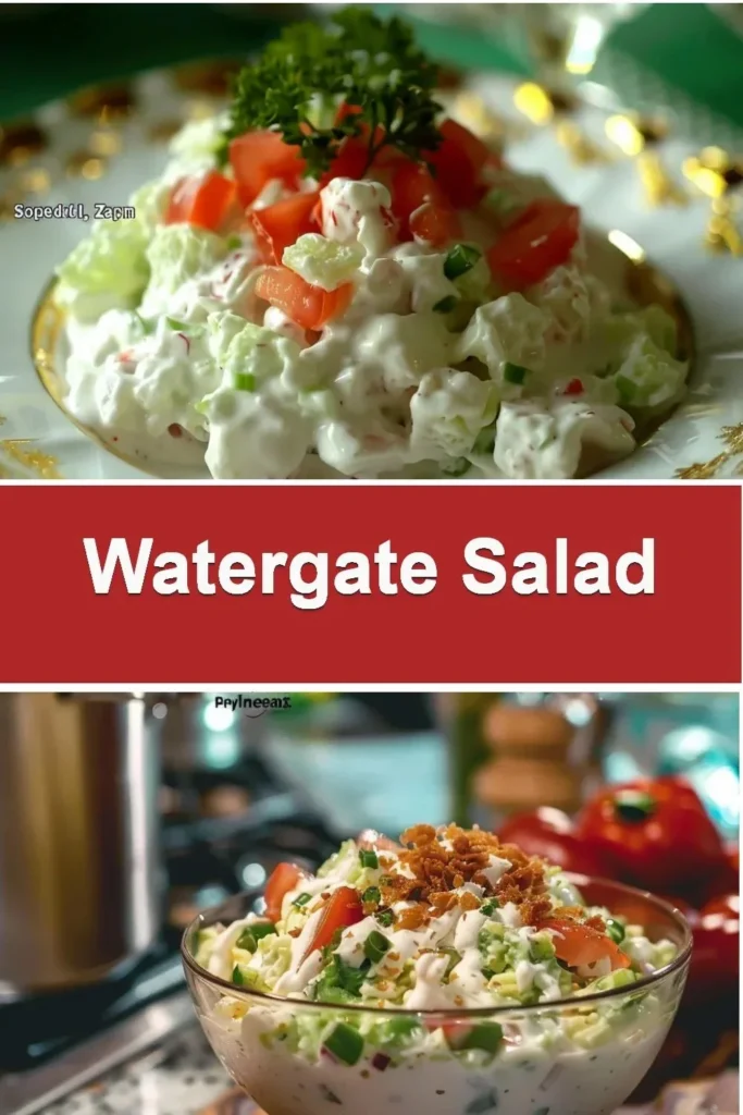 Delicious Watergate Salad dessert on a serving dish