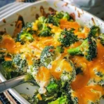 Cheesy Ranch Broccoli Casserole fresh from the oven, ready to serve.