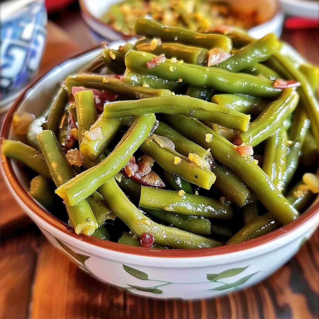 Texas Roadhouse style green beans recipe for a delicious side dish
