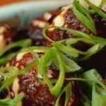 Delicious Korean BBQ meatballs served on a plate.