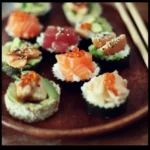 Delicious sushi cups with fresh ingredients and vibrant presentation