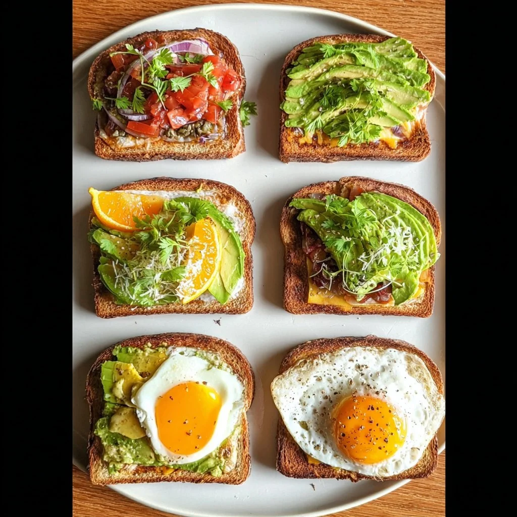 Delicious avo toast topped with a perfectly cooked egg on a rustic wood table