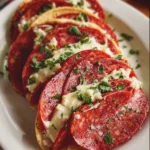 Delicious Cream Cheese Salami Tacos served on a plate