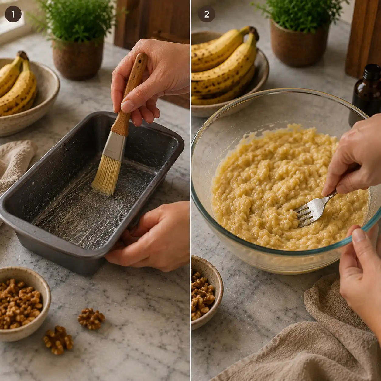banana nut bread recipe preparation