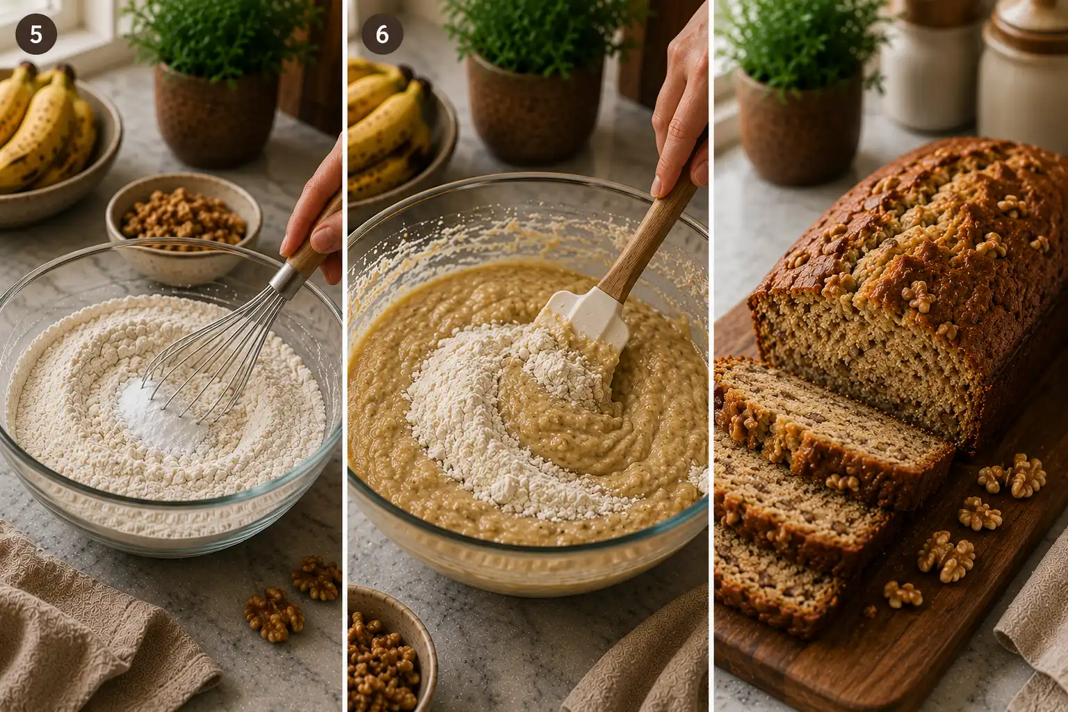 banana nut bread recipe final dish