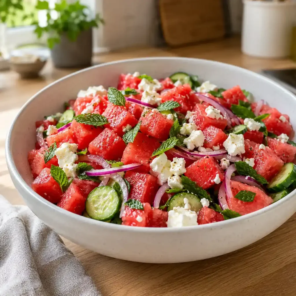 feta watermelon salad recipe recipe featured image